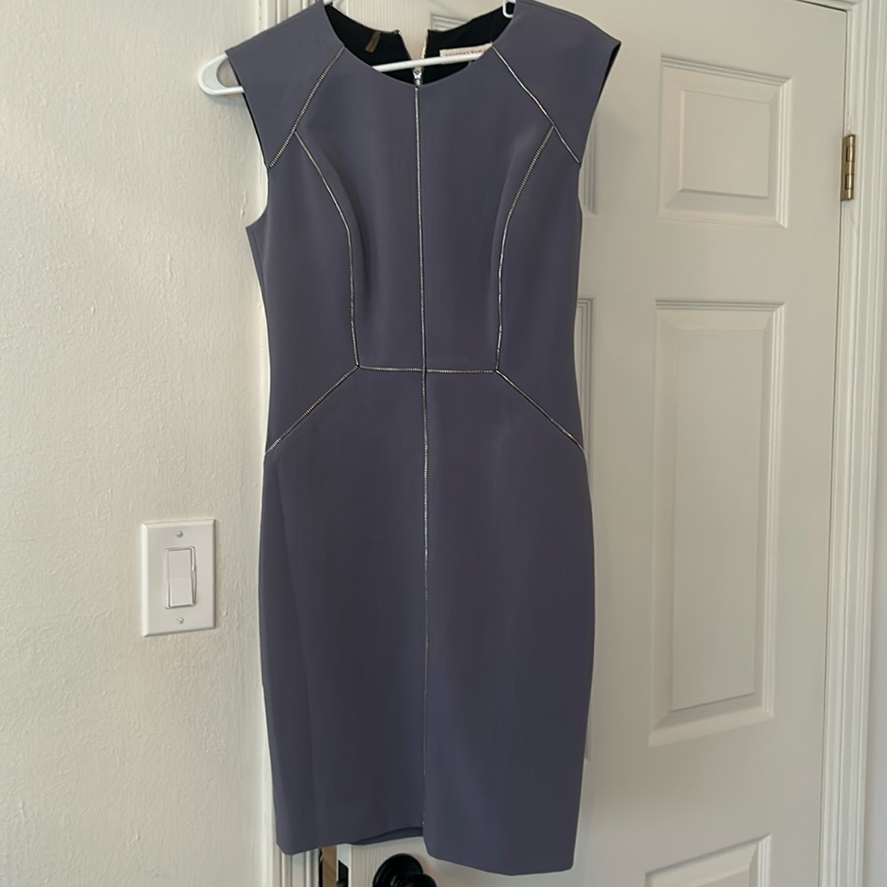 Rebecca Taylor purple sheath zipper dress sz 4
